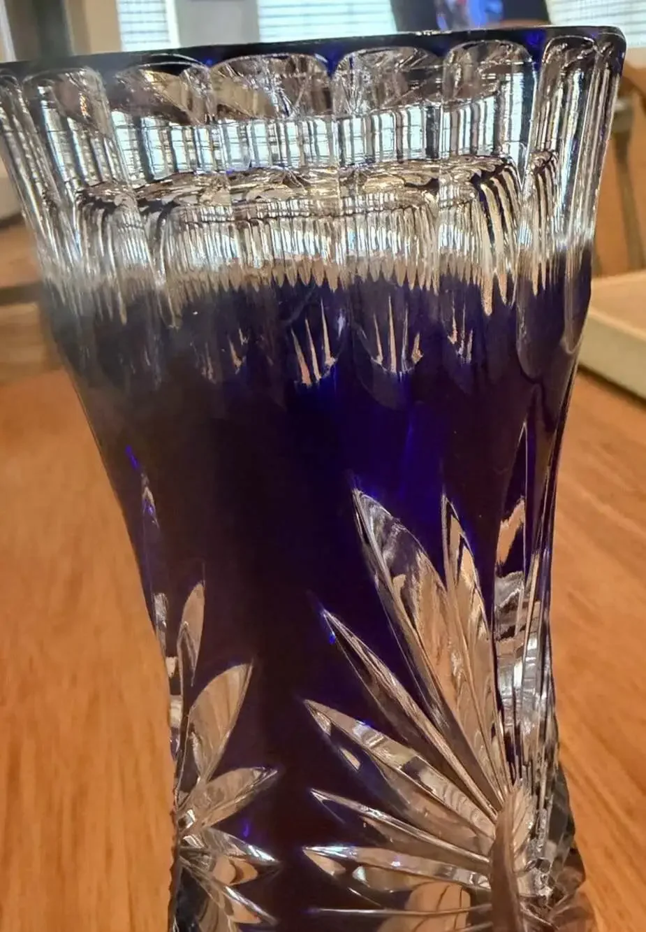 Bohemian Crystal Vase 8.25